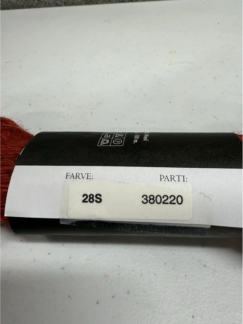 Isager 100% Wool Yarn Color 28S Red 1 Skein